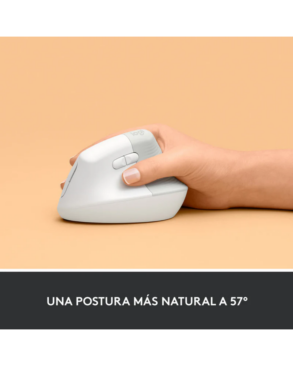 Mouse Logitech Lift Vertical Ergonómico Inalámbrico Bluetooth White