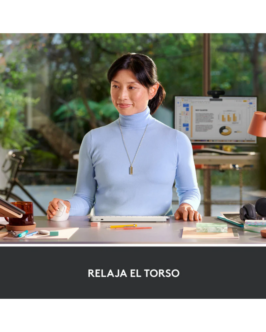 Mouse Logitech Lift Vertical Ergonómico Inalámbrico Bluetooth White