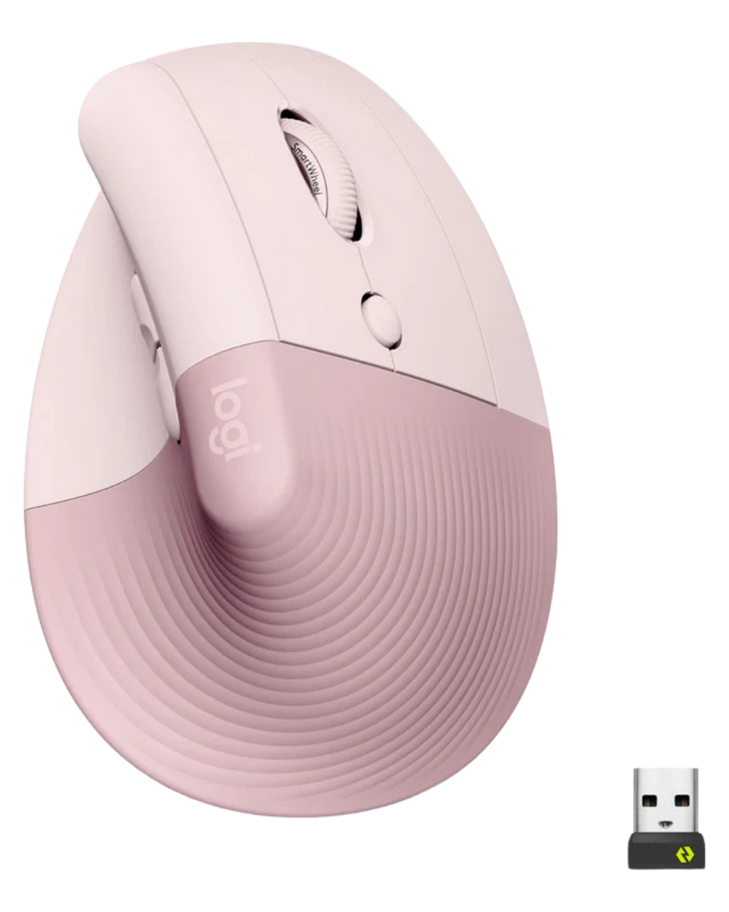 Mouse Logitech Lift Vertical Ergonómico Inalámbrico Bluetooth Pink