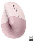 Mouse Logitech Lift Vertical Ergonómico Inalámbrico Bluetooth Pink