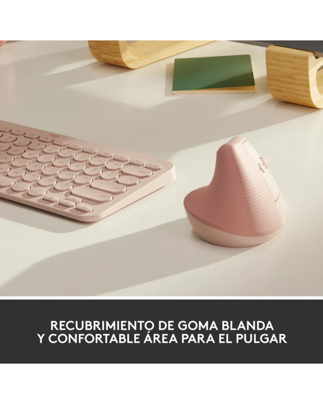 Mouse Logitech Lift Vertical Ergonómico Inalámbrico Bluetooth Pink