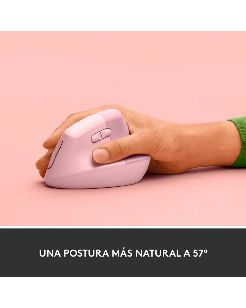Mouse Logitech Lift Vertical Ergonómico Inalámbrico Bluetooth Pink