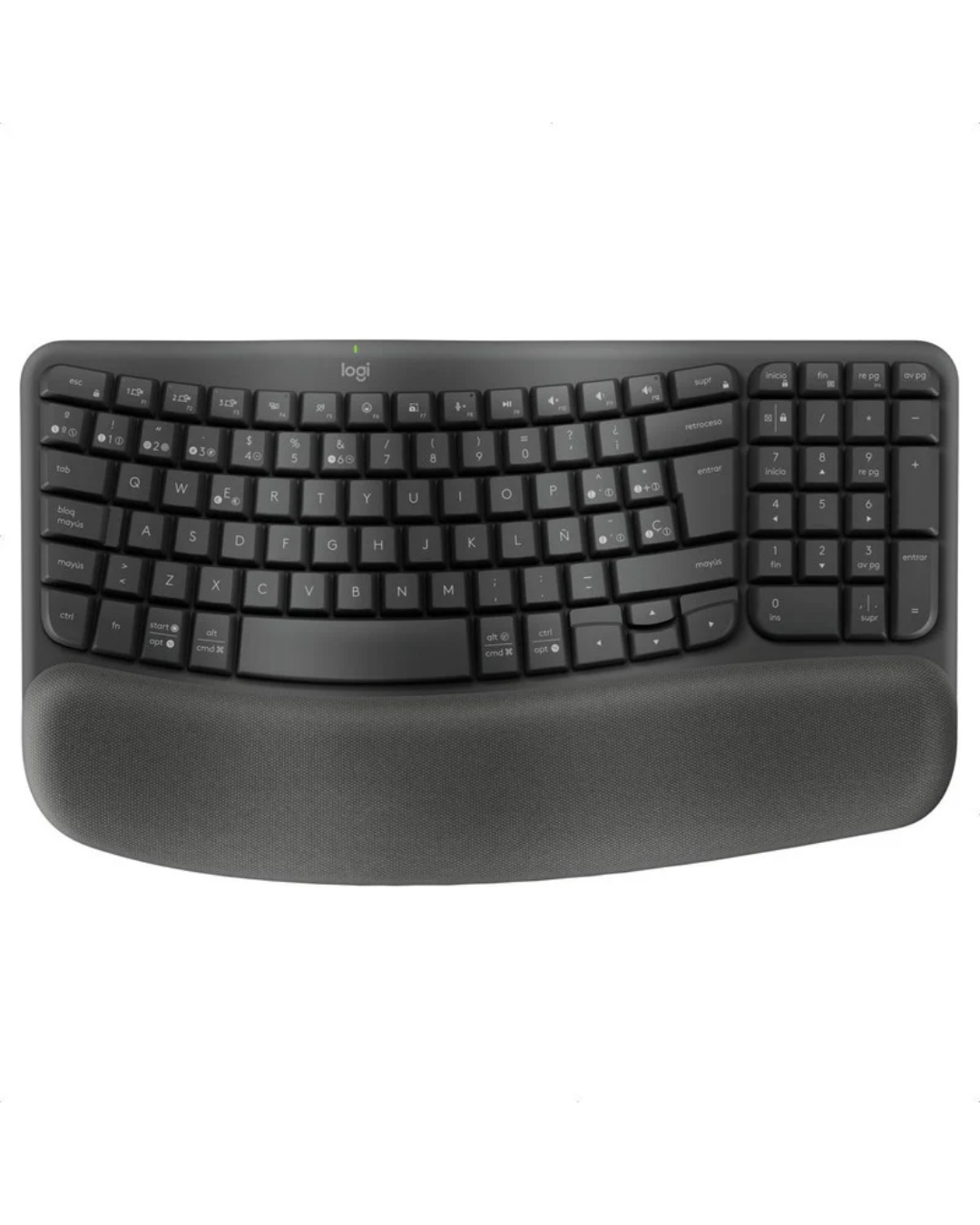 Teclado Logitech Wave Keys Ergonómico Inalámbrico Bluetooth