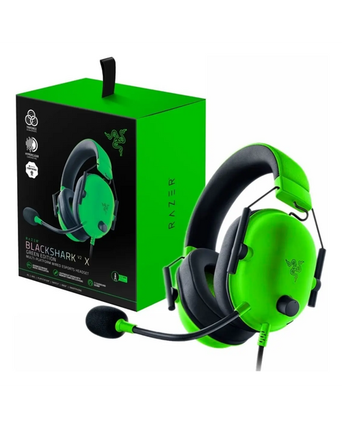 Audífonos Gamer Razer BlackShark V2 X Verde Alambricos 7.1 Esports