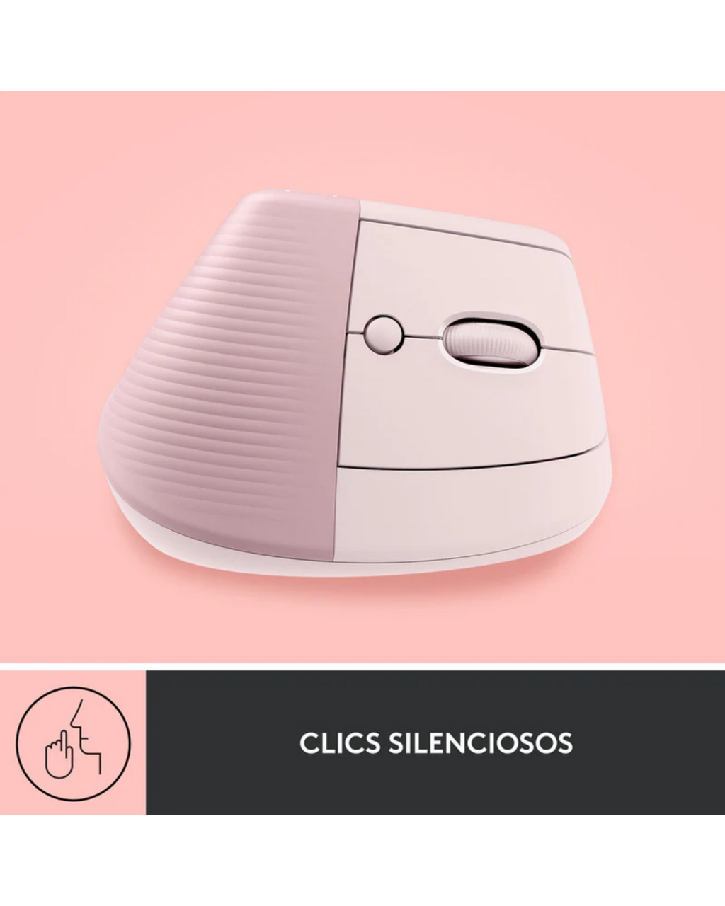 Mouse Logitech Lift Vertical Ergonómico Inalámbrico Bluetooth Pink