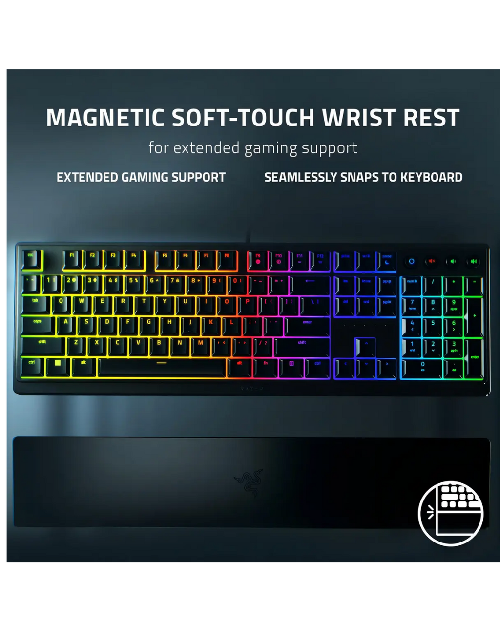 Teclado Gamer Razer Ornata V3 RGB Alambrico Low Profile Español Full Size