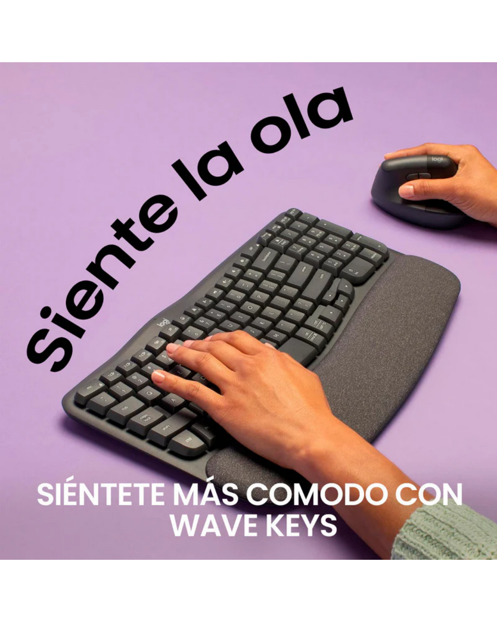 Teclado Logitech Wave Keys Ergonómico Inalámbrico Bluetooth