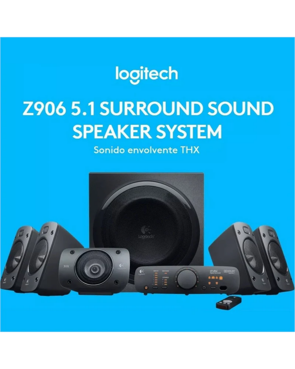 Parlantes Logitech Z906 5.1 THX Surround 1000W Home Theater