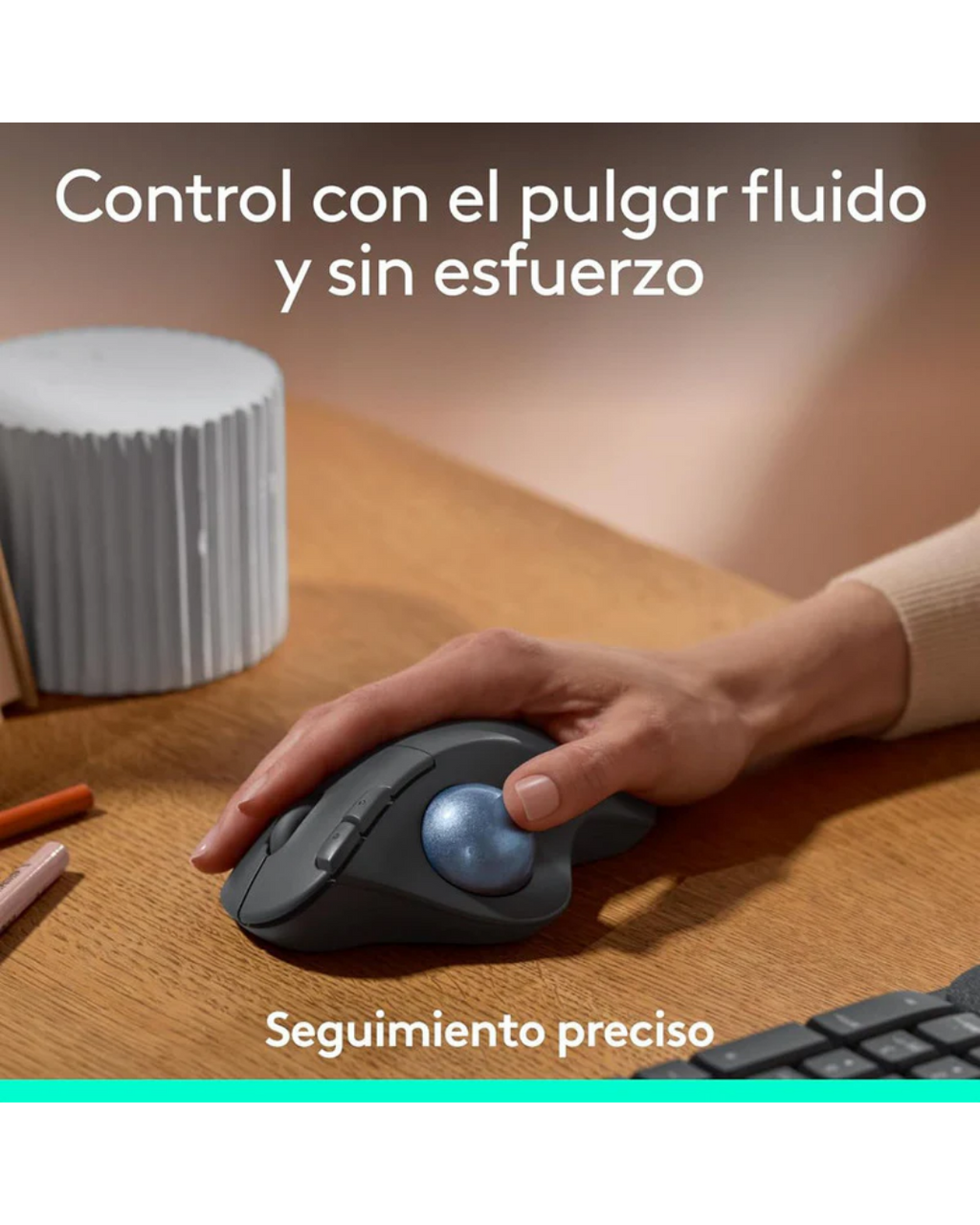 Mouse Logitech M575S Trackball Inalámbrico Bluetooth USB Ergonómico
