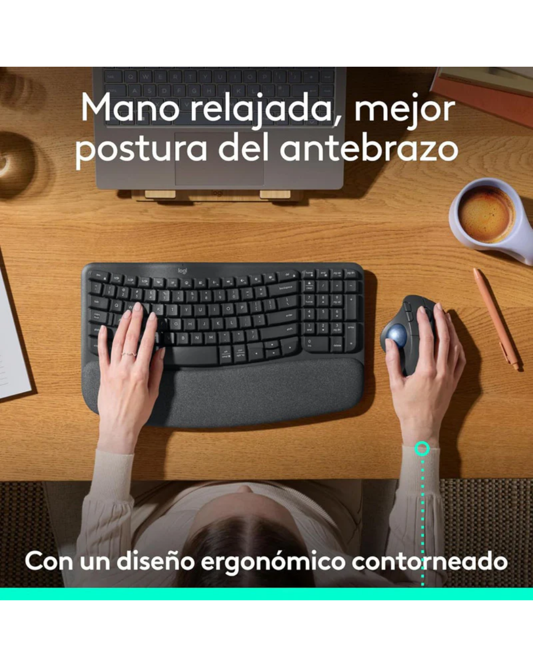 Mouse Logitech M575S Trackball Inalámbrico Bluetooth USB Ergonómico
