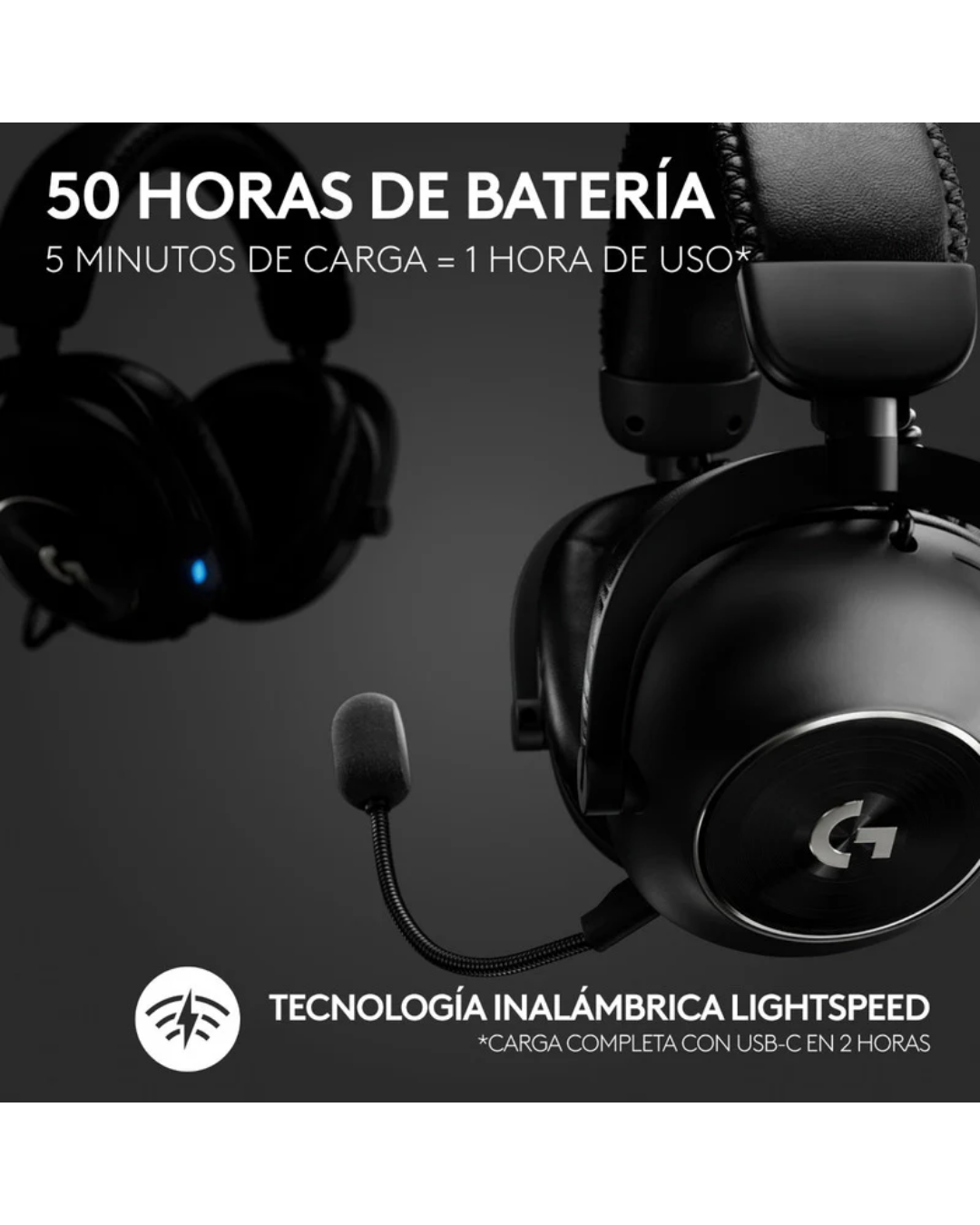 Audífonos Gamer Logitech G Pro X 2 LIGHTSPEED Inalámbricos Bluetooth Negro