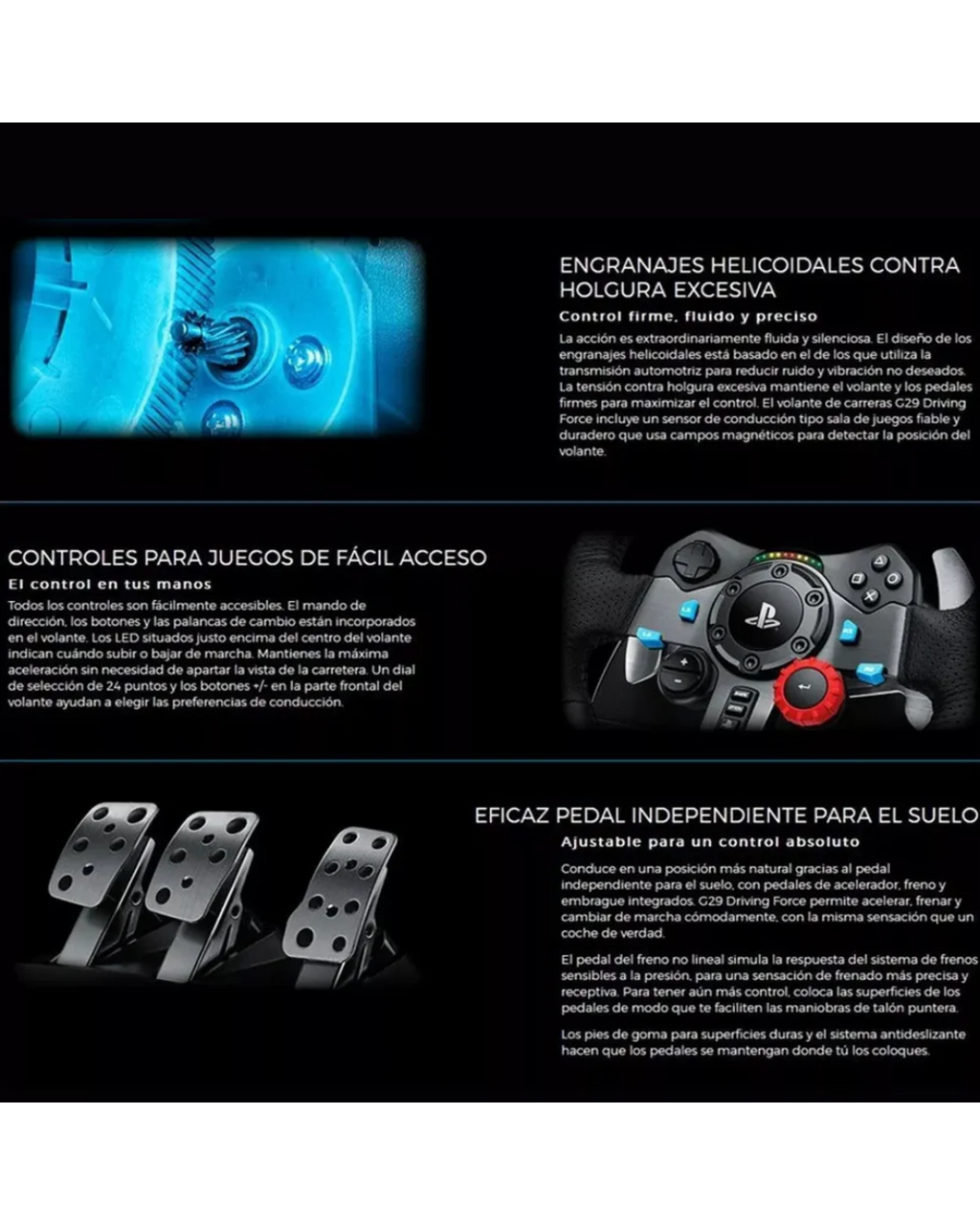 Timón Logitech G29 SE Driving Force + Shifter Bundle PS5 PS4 PC