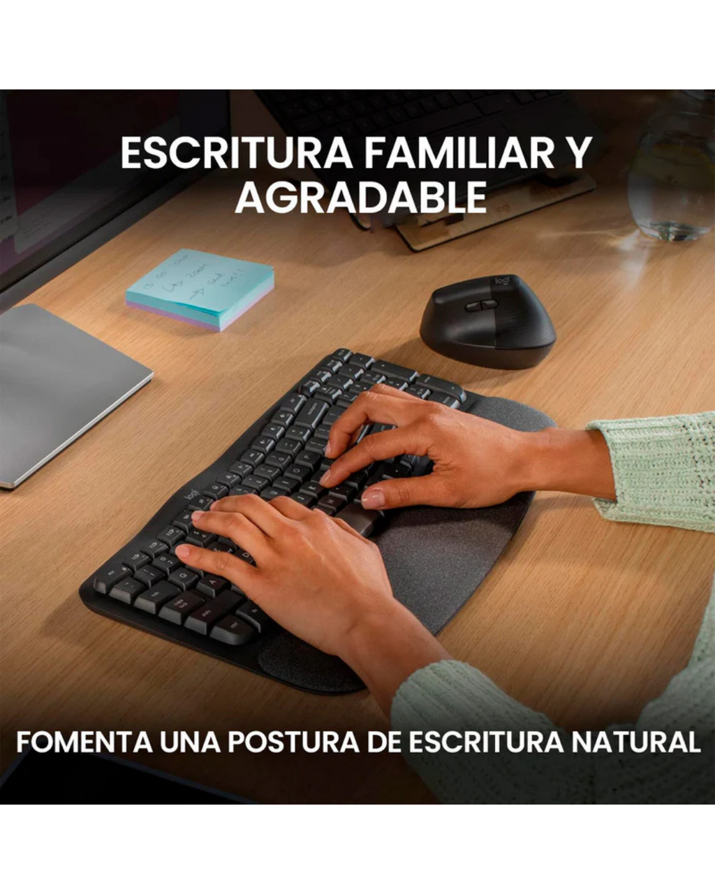 Teclado Logitech Wave Keys Ergonómico Inalámbrico Bluetooth