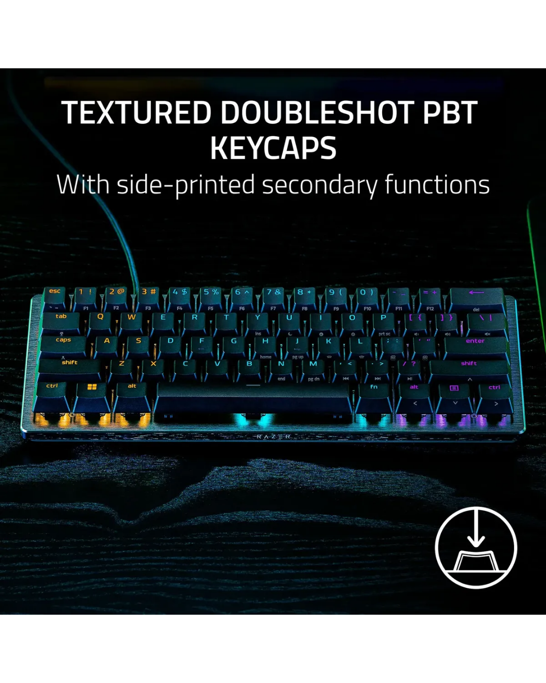 Teclado Gamer Razer Huntsman V3 Pro Mini 60% Analog Optical Esports Red Switch