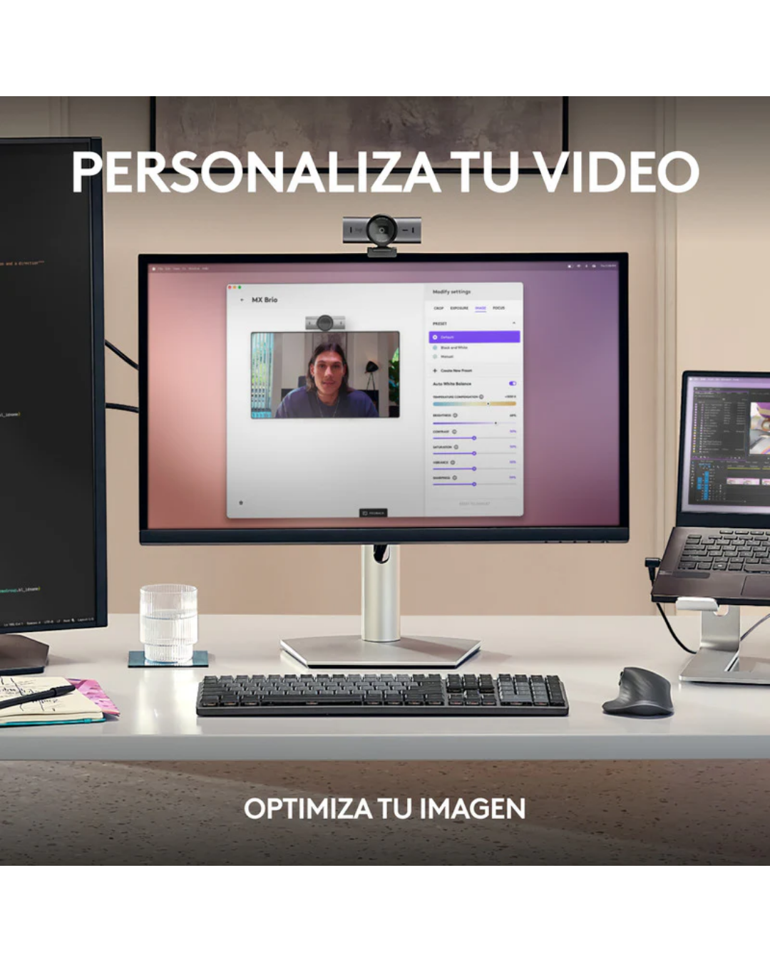 Cámara Web Logitech MX Brio 4K Ultra HD USB-C Grafito