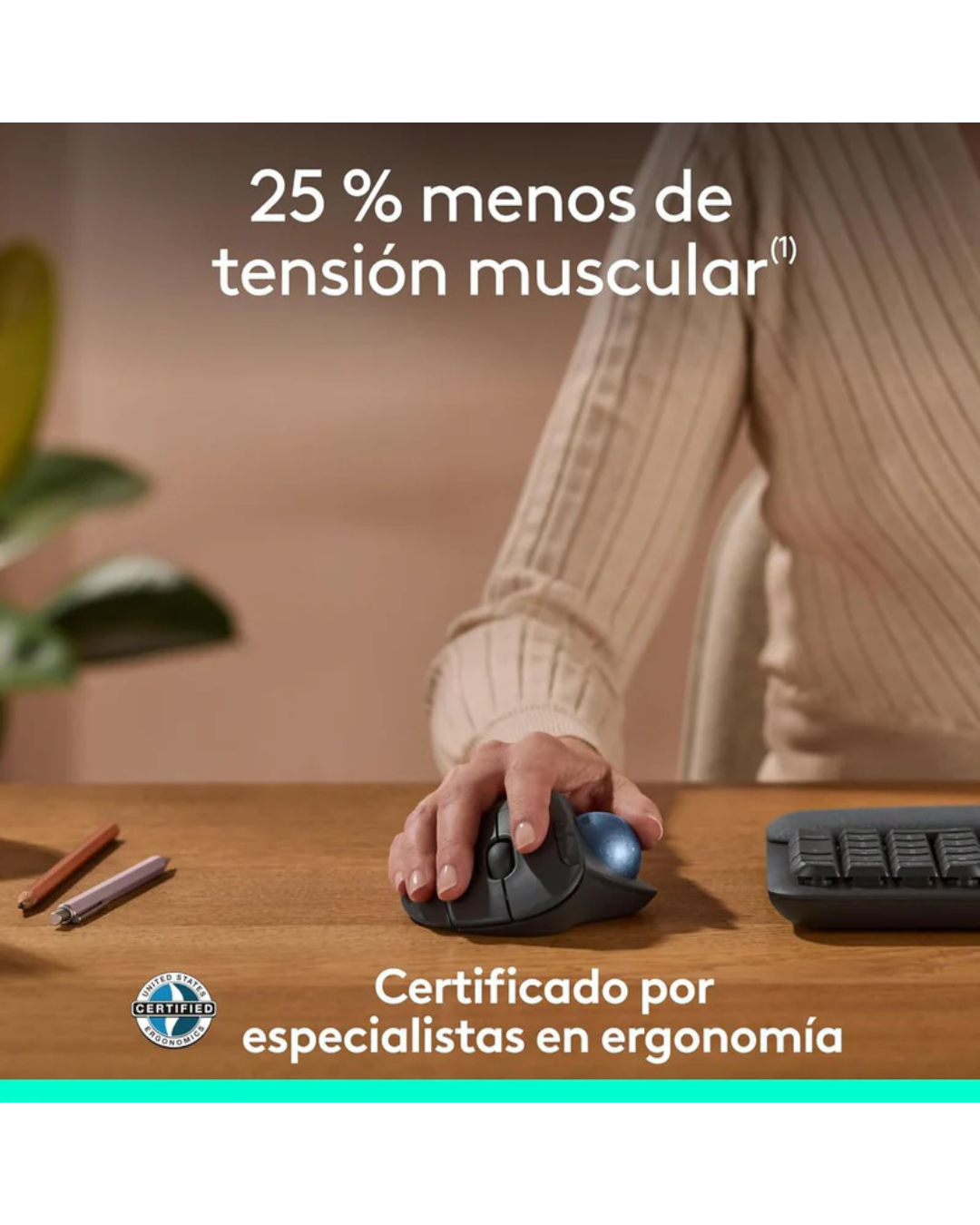 Mouse Logitech M575S Trackball Inalámbrico Bluetooth USB Ergonómico