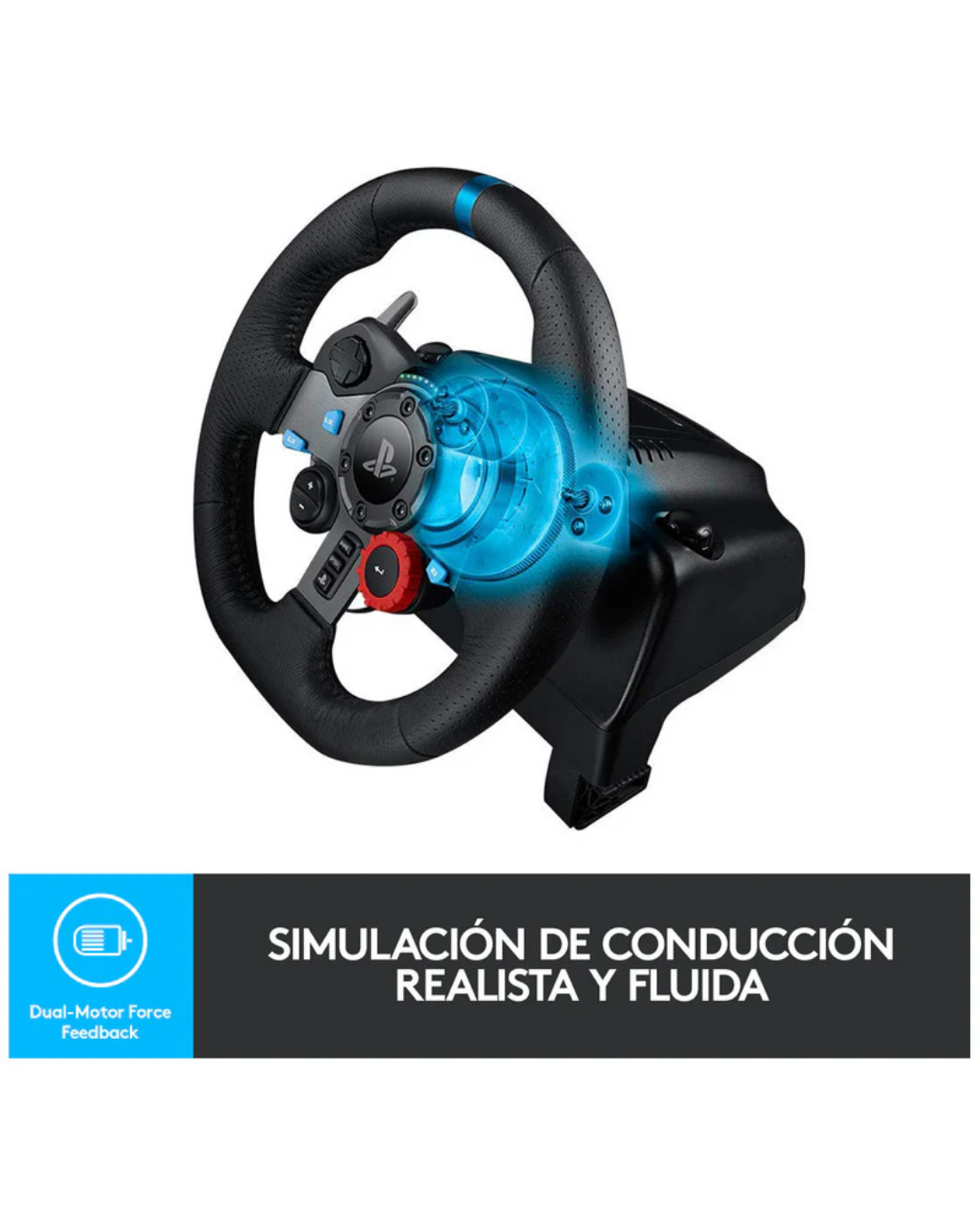 Timón Logitech G29 Driving Force para PS3 PS4 PC Negro con Pedales