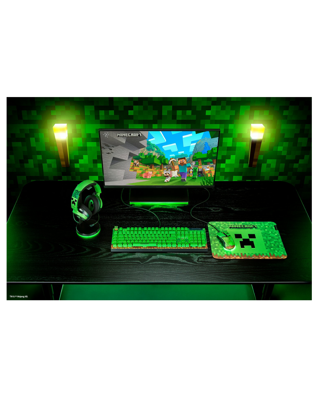 Razer BlackWidow V4 X Minecraft Edition Teclado Mecánico Gaming RGB Switch Verde