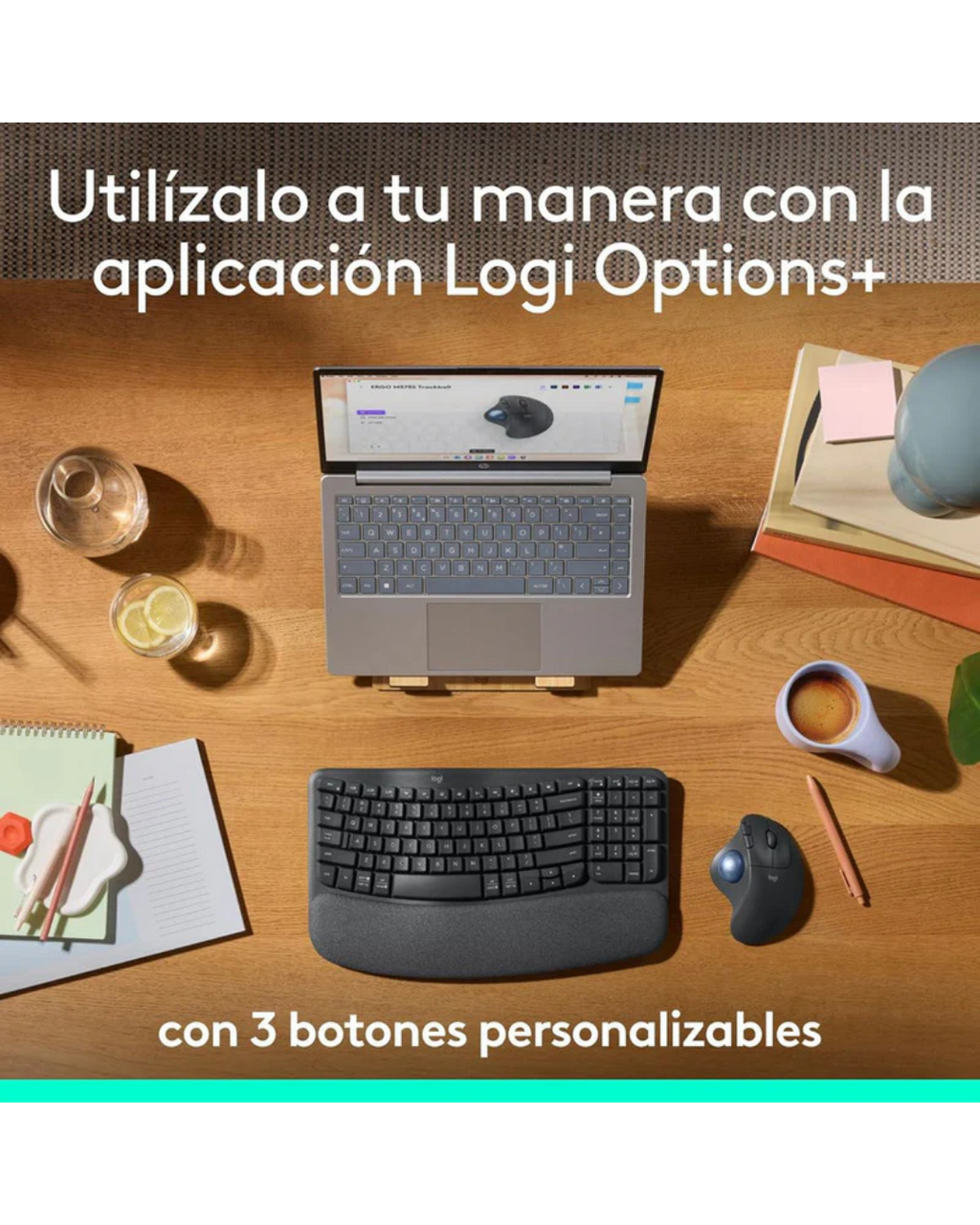 Mouse Logitech M575S Trackball Inalámbrico Bluetooth USB Ergonómico