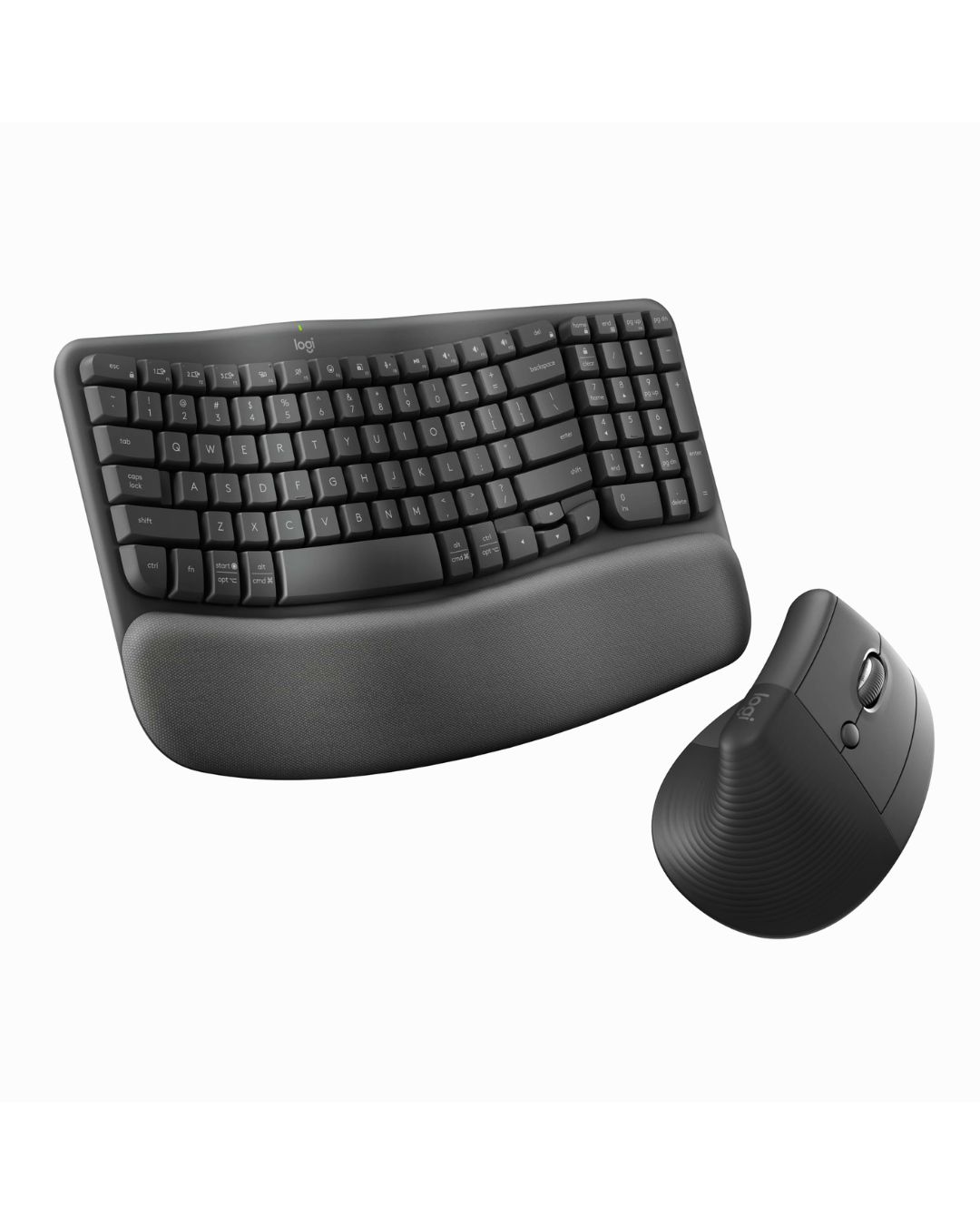 Combo Logitech Wave Keys + Mouse Lift Vertical Ergonómico Inalámbrico