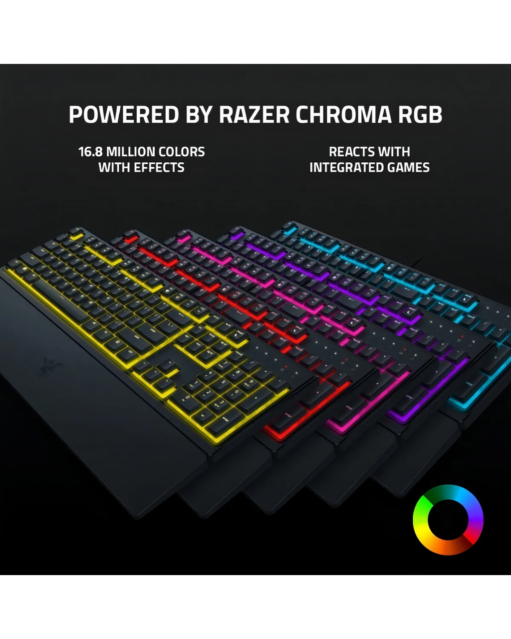 Teclado Gamer Razer Ornata V3 X RGB Alambrico Low Profile Full Size