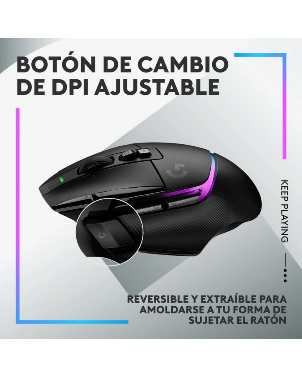 Mouse Gamer Logitech G502 X LIGHTFORCE Alto Rendimiento RGB Negro