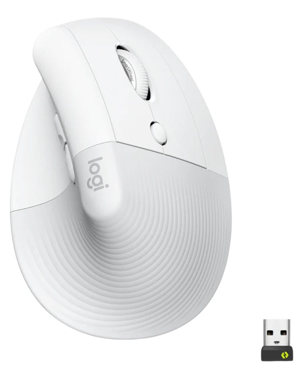 Mouse Logitech Lift Vertical Ergonómico Inalámbrico Bluetooth White
