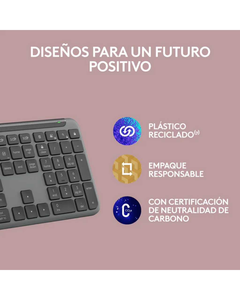 Teclado Logitech Signature Slim K950 Inalámbrico Bluetooth Multi-Device