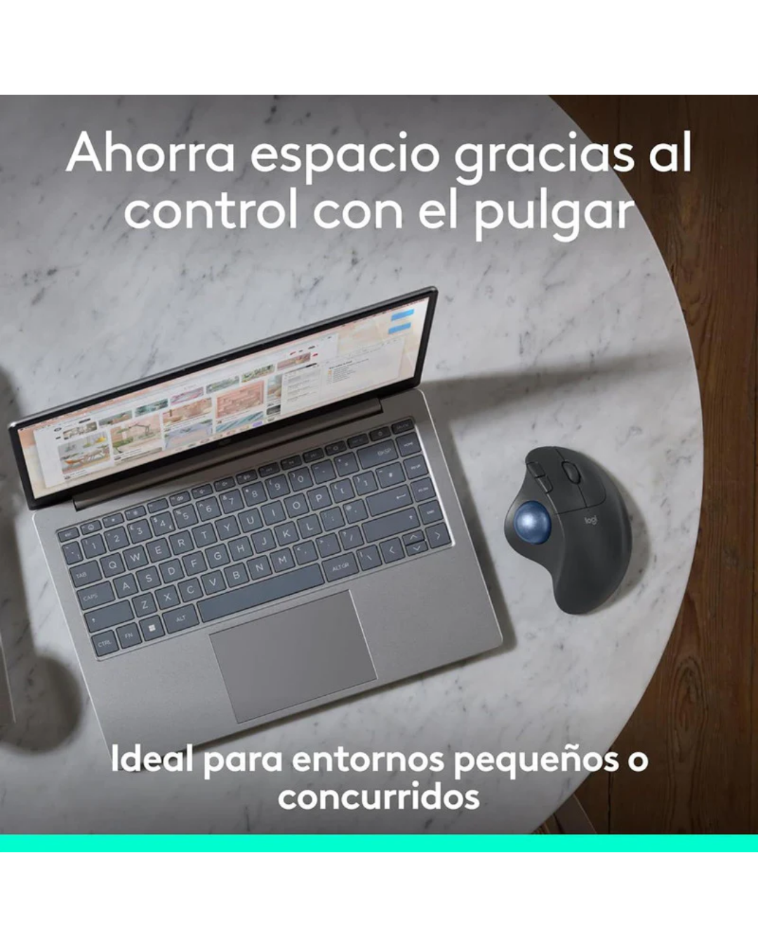 Mouse Logitech M575S Trackball Inalámbrico Bluetooth USB Ergonómico