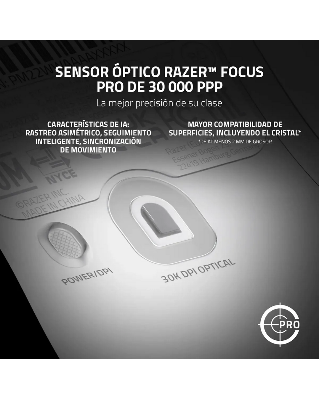 Razer Viper V2 Pro Wireless Esports Gaming Mouse Blanco – 30K DPI Sensor Focus Pro