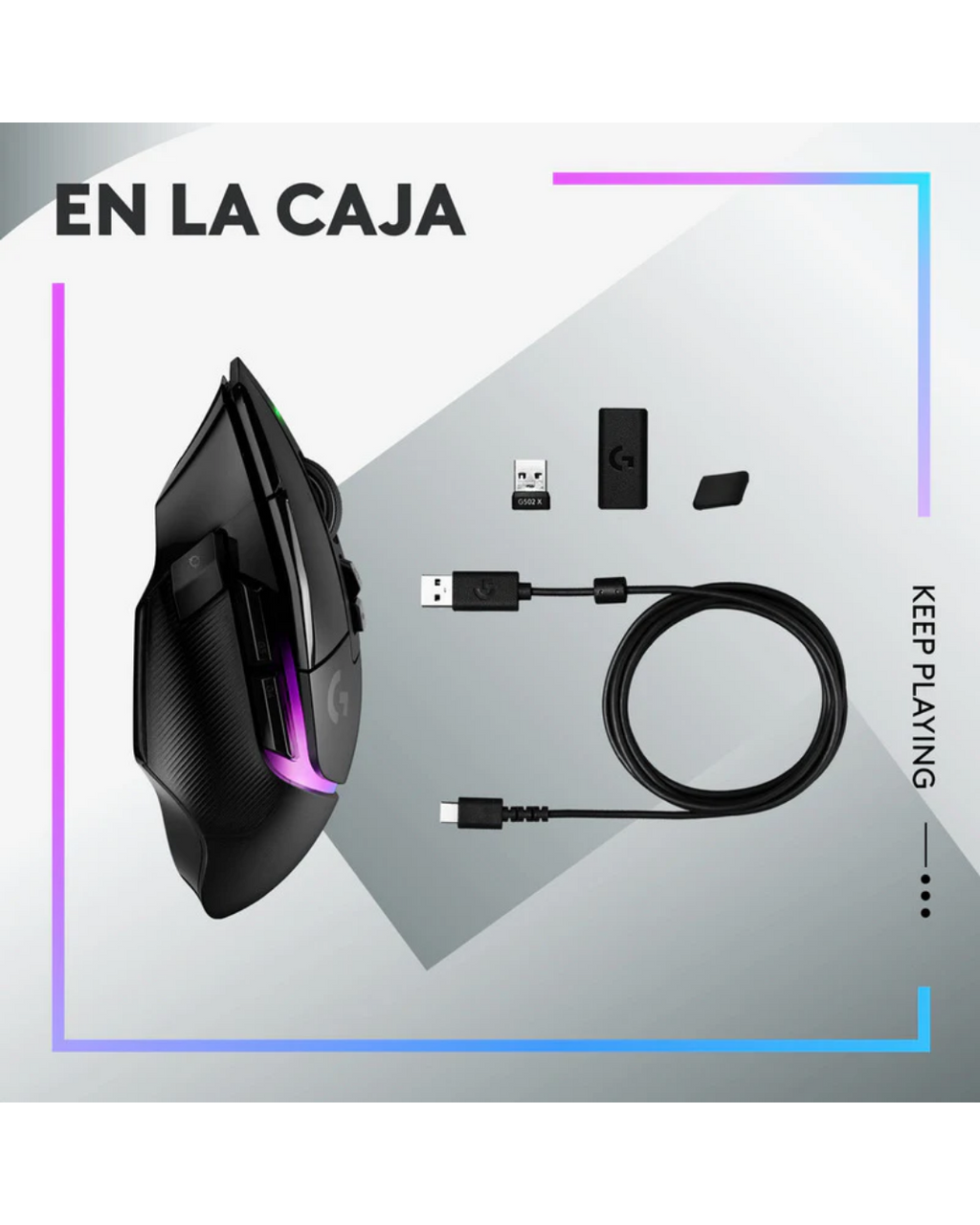 Mouse Gamer Logitech G502 X LIGHTFORCE Alto Rendimiento RGB Negro